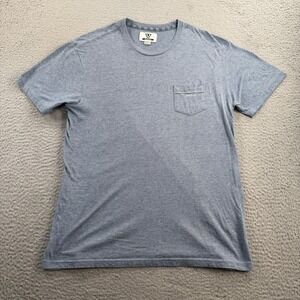 Vissla Shirt Pocket Tee Mens Medium Blue Heathered Surf Casual Short Sleeve
